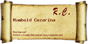 Rumbold Cezarina névjegykártya